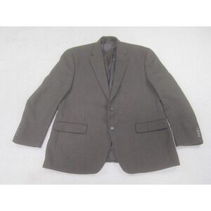 Chaps Blazer Mens 46R Wool Houndstooth Check Sport Coat Classic‎ Suit Jacket
